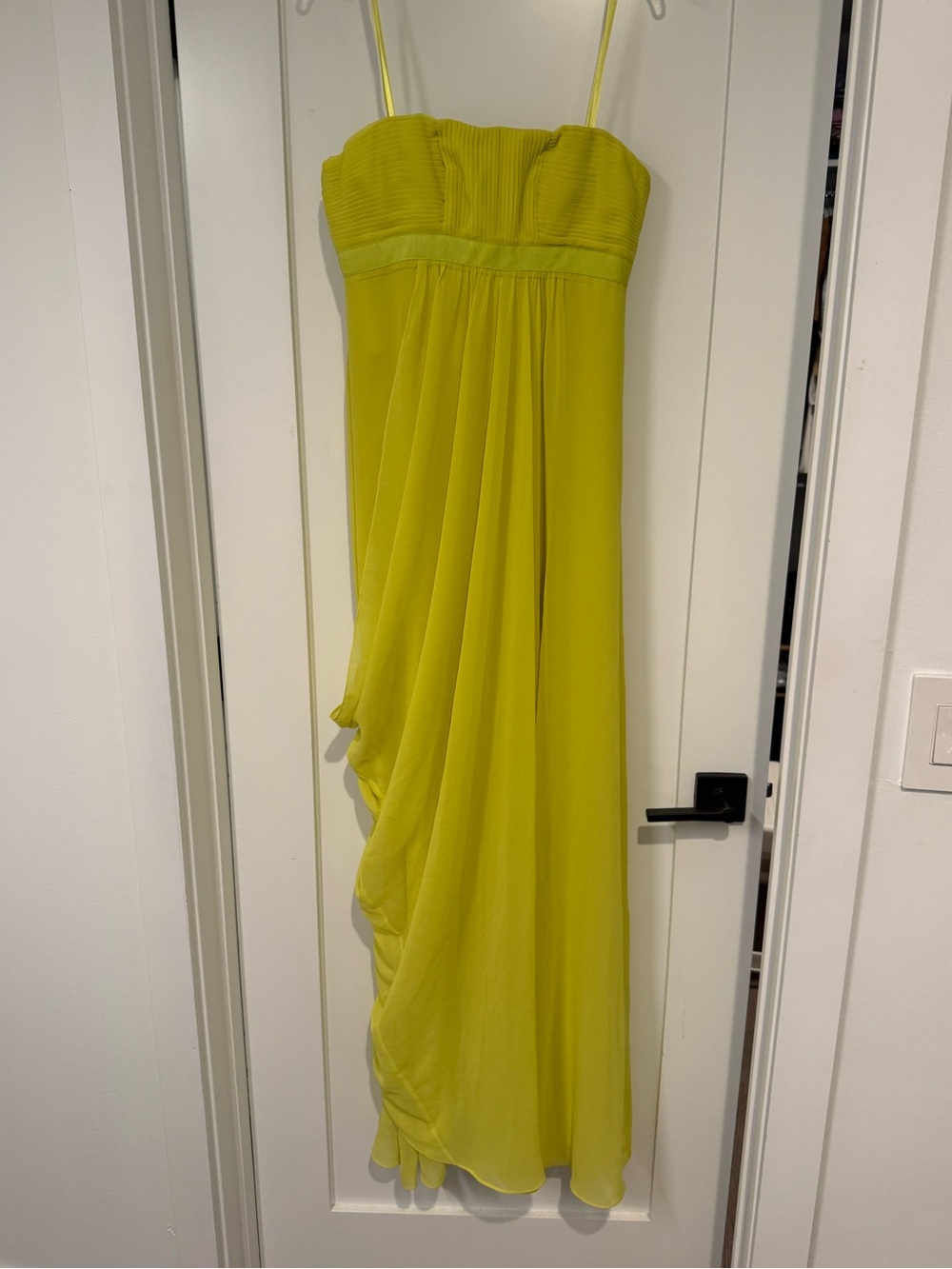 BCBG Yellow Chiffon Evening Gown size 2 NWT